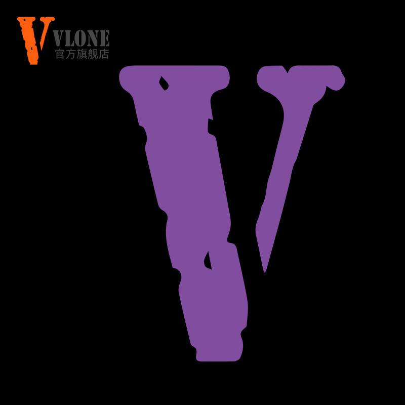 Bán chạy VLONE phổ biến của Mỹ xu hướng cổ thủy thủ đoàn lớn in chữ V dáng rộng áo len nam nữ 1121