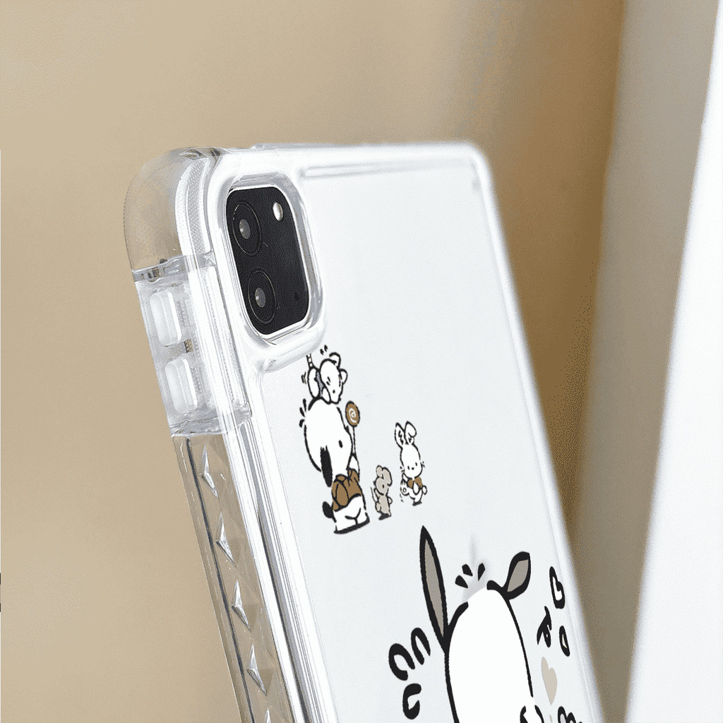Vỏ Cứng Ngộ nghĩnh Pochacco Cho Mini6 Mini7 iPad 5 6 7 8 9 10th Air2 Air3 Air4 Air5 Air6 10.9 "Pro10.5 Pro11 Air11 M2 M4 2024 Vỏ TPU Có Khe Cắm Bút Chì