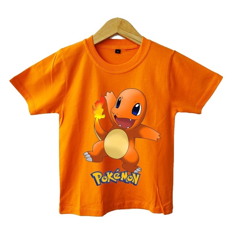 Pokemon loạt cổ điển trẻ em T-Shirt thoải mái và phong cách thiết kế mát mẻ cho người hâm mộ trẻ