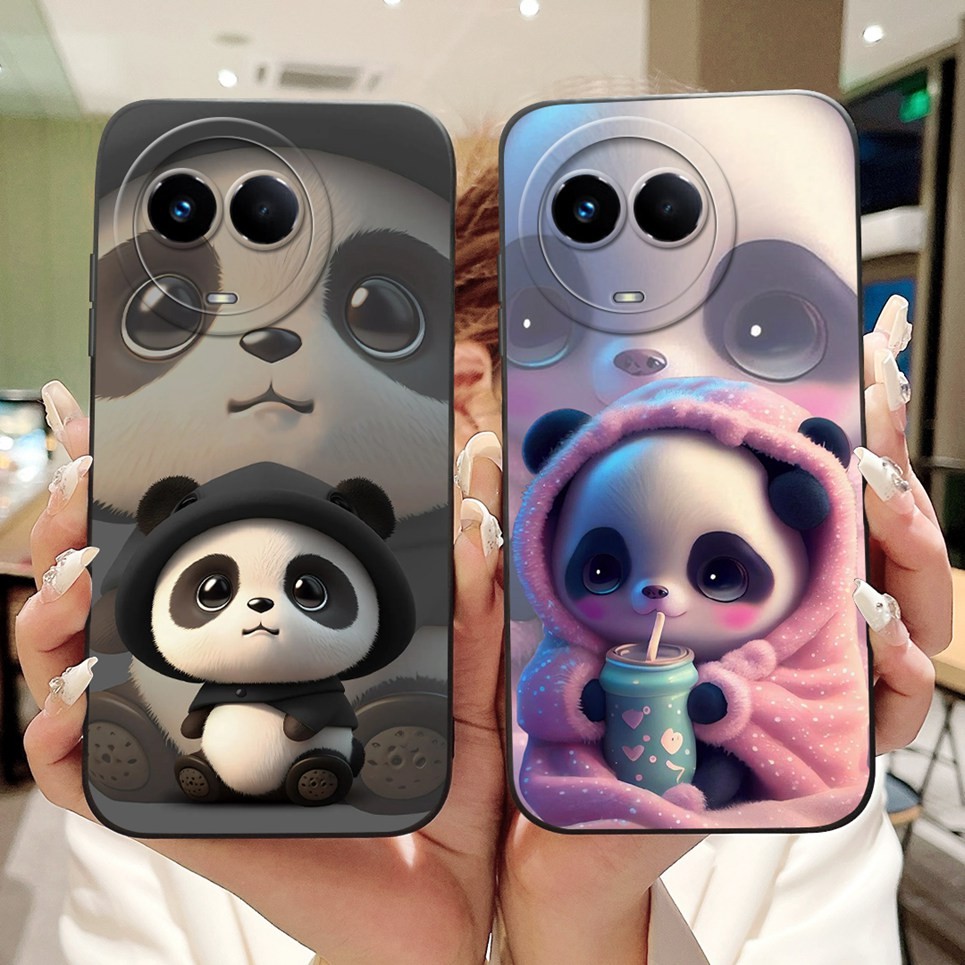 Ốp lưng Realme V50 V50s Panda Rabbit Vỏ điện thoại hoạt hình Silicon mềm mờ Realme RMX3781 RMX3783 Vỏ chống sốc