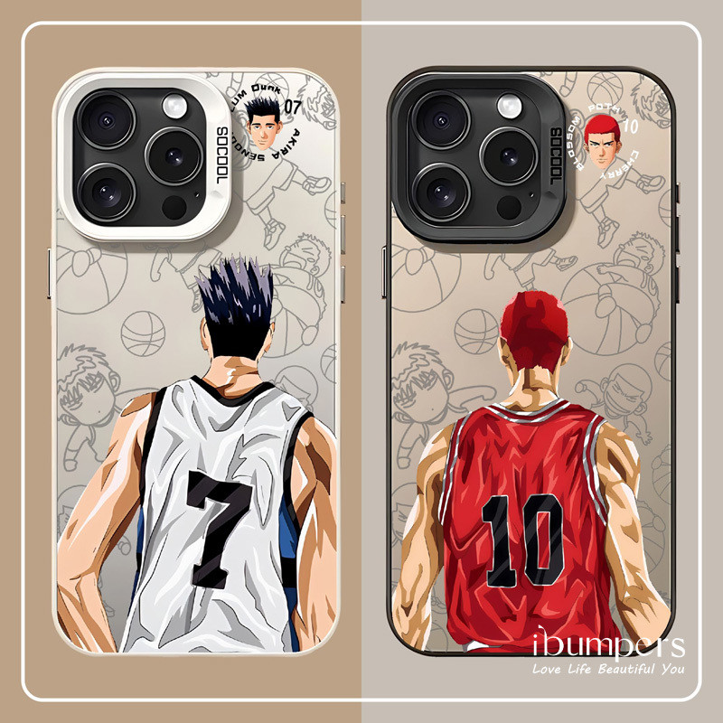 ibumpers Ốp Điện Thoại iPhone Hợp Thời Trang Cool Slam Dunk Anime Họa Tiết Cho IPhone 16 15 14 12 13 11 Pro Max Ốp Lưng IMD Cứng Và Nhẵn