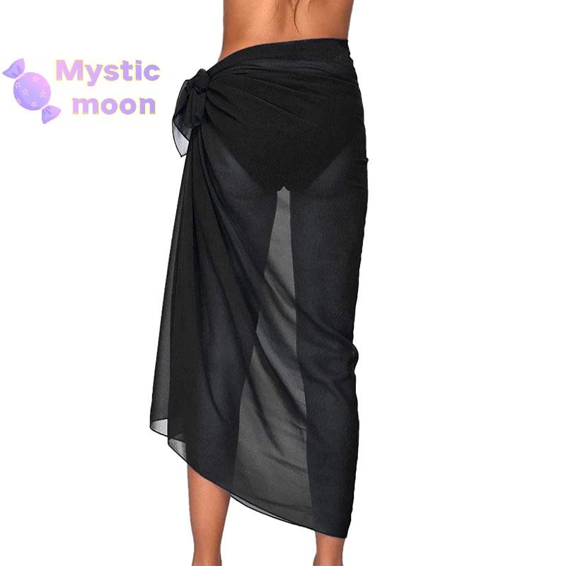 [Huyền bí] Váy đi biển gợi cảm mùa hè dành cho nữ Mặc đi biển voan Váy quấn khăn Sarong dài che đậy Khăn choàng Bikini gợi cảm [Mới]
