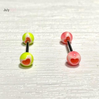 Julyhot 1 Chiếc Thép Titan Nhiều Màu Sắc Lưỡi Móng Tay Xuyên Cơ Thể Đinh Xuyên Trang Sức Cơ Thể Cho Nữ Quà Tặng Nhẫn Lưỡi Massivedeals