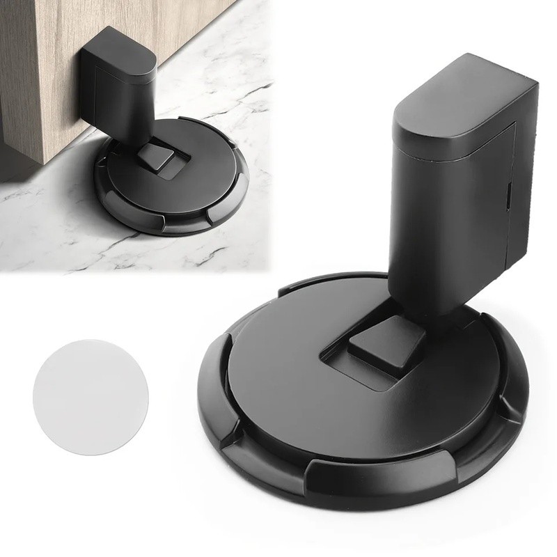 Giá đỡ cửa chịu lực từ tính, dừng cửa cơ, điều chỉnh được, chống đục, dán nội thất, phần cứng vô hình, nút chặn sàn