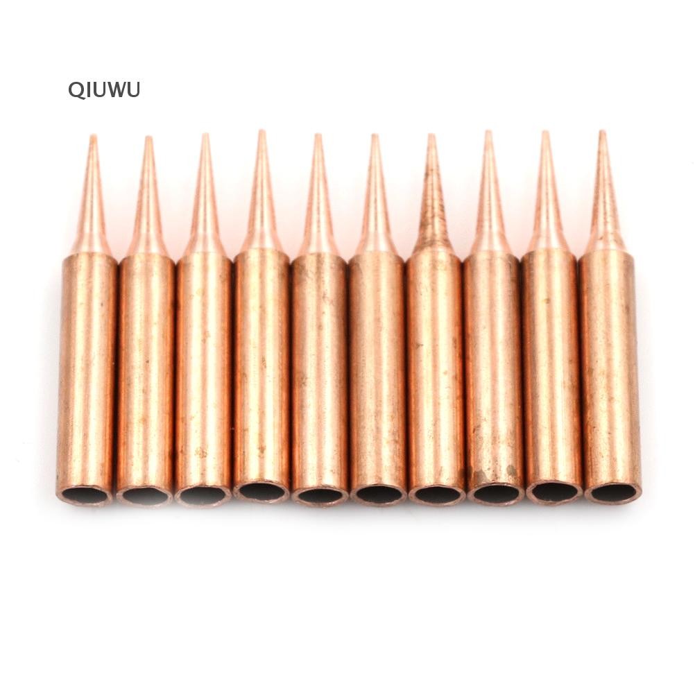 Qiuwu 10 Cái / lốc 900M-T-I Đầu Hàn Đồng Nguyên Chất Nhiệt Độ Thấp Hàn Sắt.