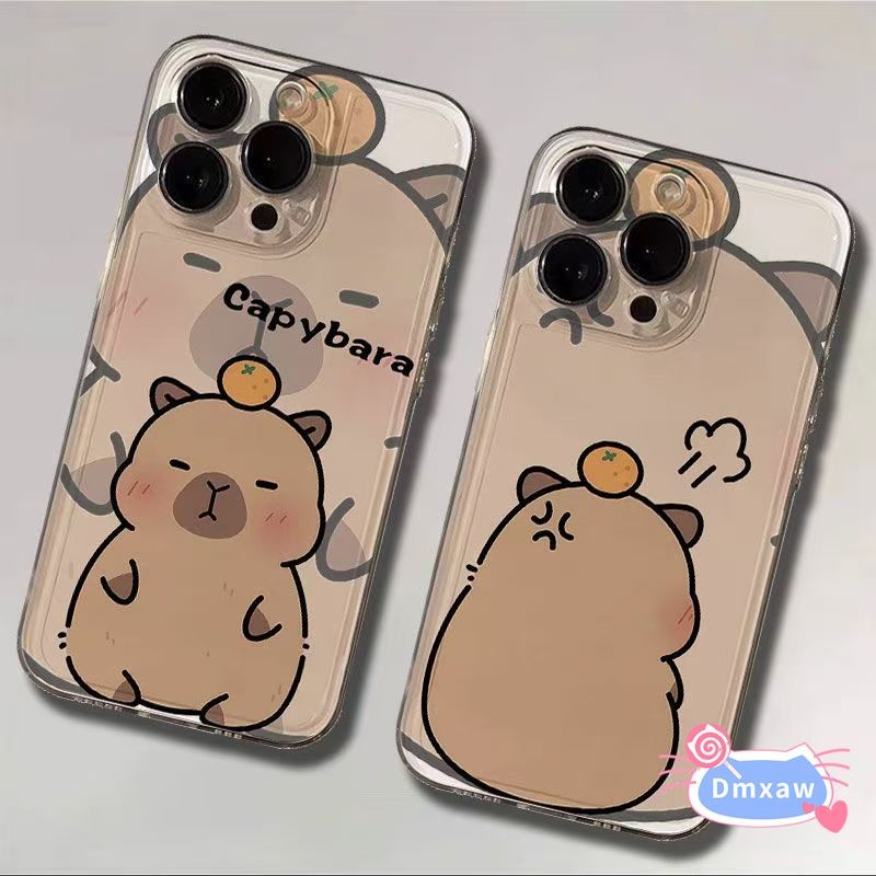 Vỏ Capybara Dễ Thương Cho Realme GT7 GT6 GT 6T Master Edition Note 50 GT5 GT2 Pro GT Neo 7 6 5 SE 3 3T 2 Q5i Q5 Q3 Q2 Pro Q U1 5G 4G Vỏ Hoạt Hình Capybara Trong Suốt Điện Thoại Mềm Ốp lưng