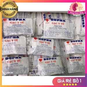 Gạc Y Tế Tiệt Trùng Gạc Miếng DOPHA 12 Lớp (Túi 10 Miếng) Có 2 Kích Cỡ