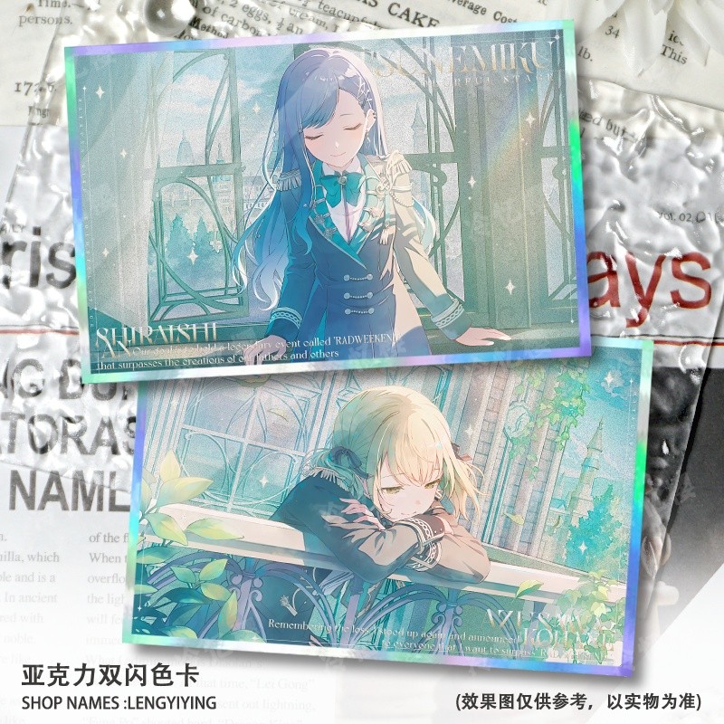Project SEKAI Shikishi Board Akito Shinoome, Toya Aoyagi, Kohane Azusawa, An Shiraishi | Thẻ nghệ thuật lấp lánh | Bộ sưu tập BAD sống động