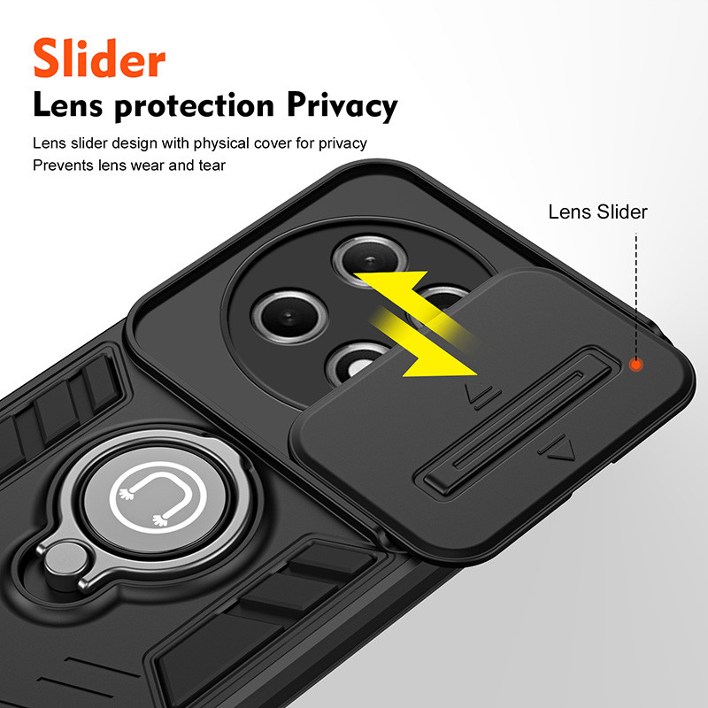 Dành Cho Tecno Camon 30s / Camon 30s Pro CLA5 Máy Ảnh Trượt Sang Trọng Chống Sốc Từ Vòng Đứng Ốp Lưng