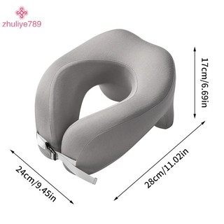 < zhuliye789 > Cổ xốp trí nhớ nguyên chất hình chữ U du lịch cho máy bay Văn phòng ngủ Gối cổ tử cung Hỗ trợ cổ ngủ chuyến bay