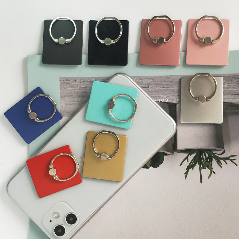ST2 1 Chiếc Thời Trang Điện Thoại Di Động Nhẫn Giá Đỡ Vuông Đỏ Vàng Bạc Quà Tặng Cho Bạn Gái Nhẫn Điện Thoại Khóa