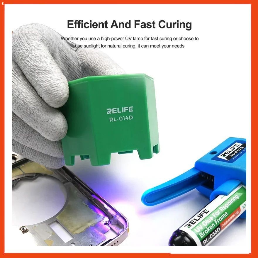 Keo UV RELIFE RL-035D 10cc dán khung viền, phủ bảo vệ, cố định và cách điện mối hàn