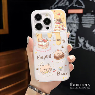 ibumpers Ốp Lưng IPhone Ngọt Ngào Dễ Thương Họa Tiết Gấu Ốp Điện Thoại Trong Suốt Nhám Mờ TPU Mỏng Chống Sốc Chống Bẩn Cho IPhone 16 15 14 12 13 11 Pro Max IP 7 8 Plus X XS XR