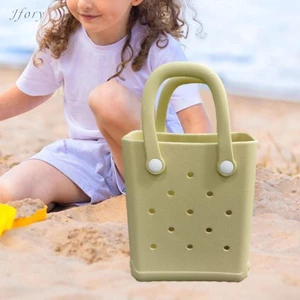 Túi đựng lỗ đi biển Jfory Túi Tote lỗ mở đơn giản nhỏ để mua sắm đường phố mùa hè