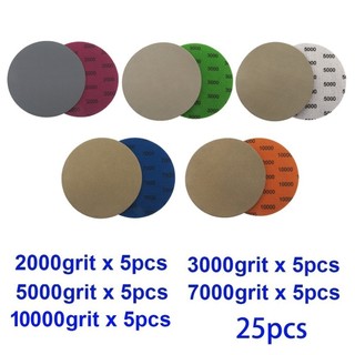 [Fuxin] 25 Đĩa chà nhám Grit 5 "125mm ướt / khô / 3000 / 5000 / 7000 / 10000