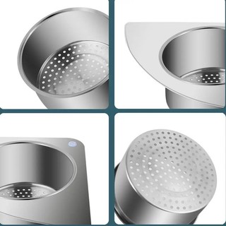 Giỏ lọc bồn rửa bằng thép không gỉ mới Giỏ đựng bồn rửa tròn Đồ dùng nhà bếp