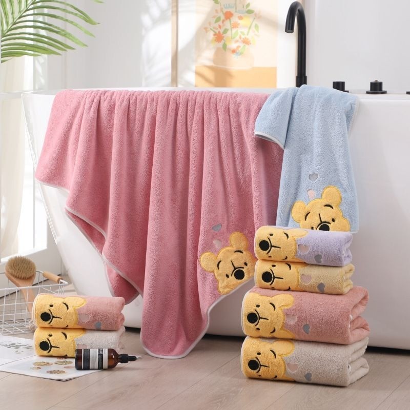 Khăn Tắm Cho Bé, Khăn Tắm Hoạt Hình Dễ Thương, Áo Choàng Tắm Cho Bé Đi Biển 70x140CM