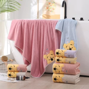 Khăn Tắm Cho Bé, Khăn Tắm Hoạt Hình Dễ Thương, Áo Choàng Tắm Cho Bé Đi Biển 70x140CM