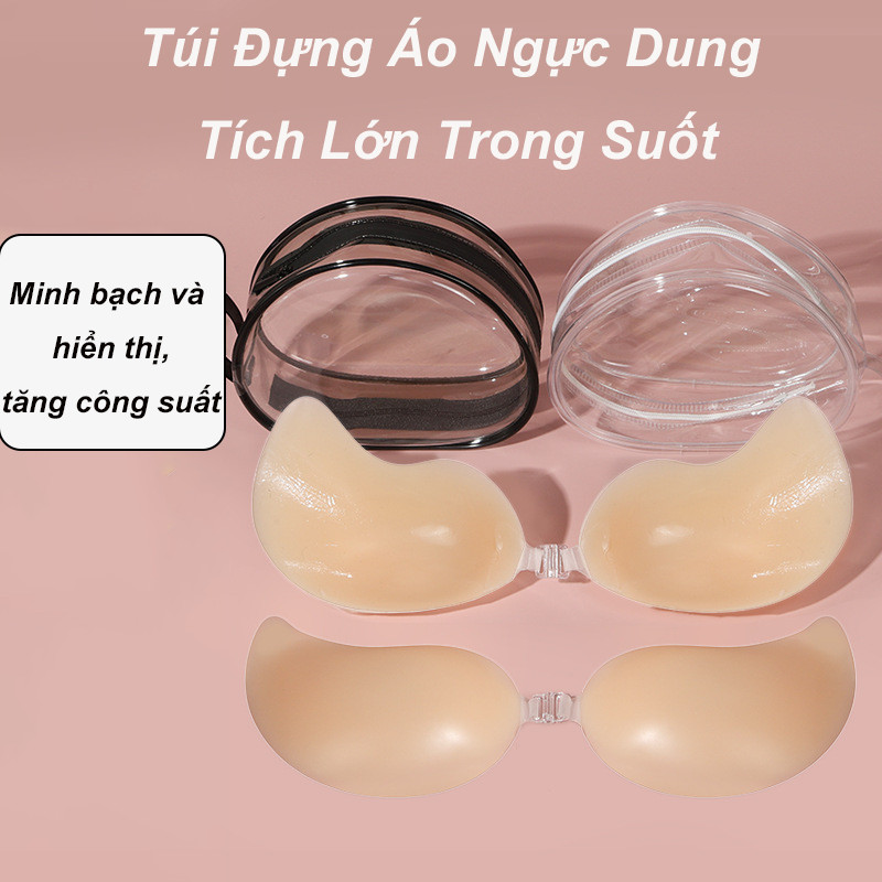 Túi Đựng Áo Ngực Dung Tích Lớn Trong Suốt, Túi Pvc  Trong Suốt, Túi Đựng Đồ Chống Nước, Túi Đựng Miếng Dán Ngực Bền Bỉ