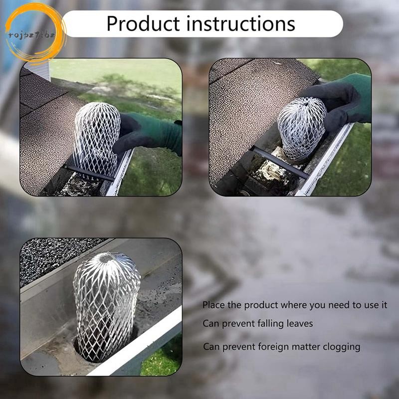 4 Gutter Downspout Guards 3.5 Inch Nhôm Lá Lọc Lọc Lọc Có Thể Mở Rộng Gutter Downspout Bảo Vệ