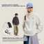 Tianlesiwei Mỹ nam nữ dáng rộng thể thao giản dị áo hoodie mùa thu đơn giản thêu cổ nửa dây kéo áo hoodie