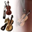 Móc khóa nhạc cụ SMILE, Móc khóa Violin & Cello sáng tạo bền bỉ, Mặt dây chuyền túi thủ công bằng da PU dành cho bạn bè cổ điển nhỏ