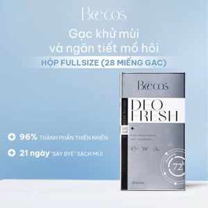 Hộp lớn Gạc lau khử mùi và giảm tiết mồ hôi nách, tay, chân, khử thâm nách Beecare