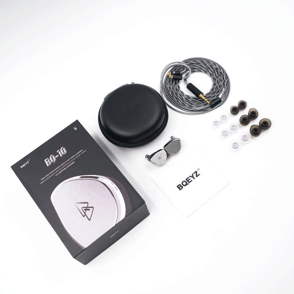 Bqeyz BQ10 12mm PET Dynamic Driver Tai nghe nhét tai Tai nghe IEM có dây HiFi 0,78 2Pin Cáp OFC mạ bạc có thể tháo rời