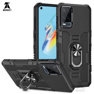 Dành Cho OPPO A54 4G / A55 Ốp điện thoại PC Cứng Mặt Sau Mềm TPU Edge Bảo Vệ Camera Vòng Giá Đỡ Chân Đế Chống Sốc Mỏng Bao