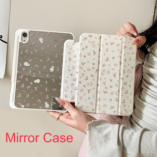 Vỏ Gương Acrylic Cho IPad Mini6 MIni7 5 6 7 8 9 Air Air Air2 Air3 Air4 Air5 Air6 10.9 "Pro10.5 Pro11 Pro12,9 2018 2020 2021 A16 Air M2 Pro 11 13 M4 2024 Vỏ Da Hoa Mèo