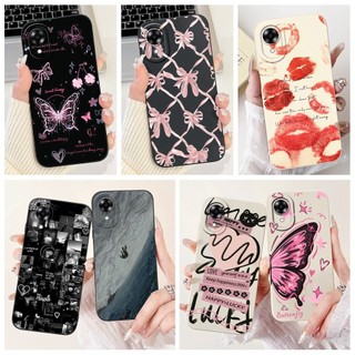 Dành Cho OPPO A17 CPH2477 Ốp Lưng Đáng Yêu Nơ Graffiti Mềm Silicon Bảo Vệ Điện Thoại Cho OPPO A17k CPH2471 Vỏ