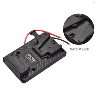 Andoer V-lock Pin Mặt Sau Tấm Adapter Thay Thế Cho Pin V-Mount