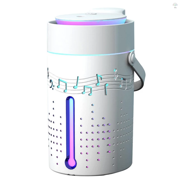 Máy khuếch tán tạo độ ẩm phun sương 1000mL với loa Bluetooth Đèn đầy màu sắc Máy tạo độ ẩm yên tĩnh Máy khuếch tán tinh dầu Tự động tắt tạo độ ẩm lấp đầy hàng đầu cho phòng ngủ độ ẩm gia đình chạy bằn