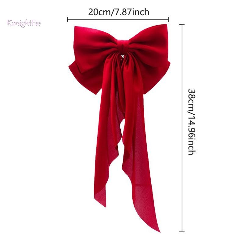 K2nightfee Nơ Ruy Băng Kẹp Tóc Mũ Đơn Giản Thanh Lịch Sa Mùa Xuân Kẹp Tóc Cố Định Kẹp Tóc Retro Đảng Mũ Đội Đầu Phụ Kiện Tóc Đỏ VN