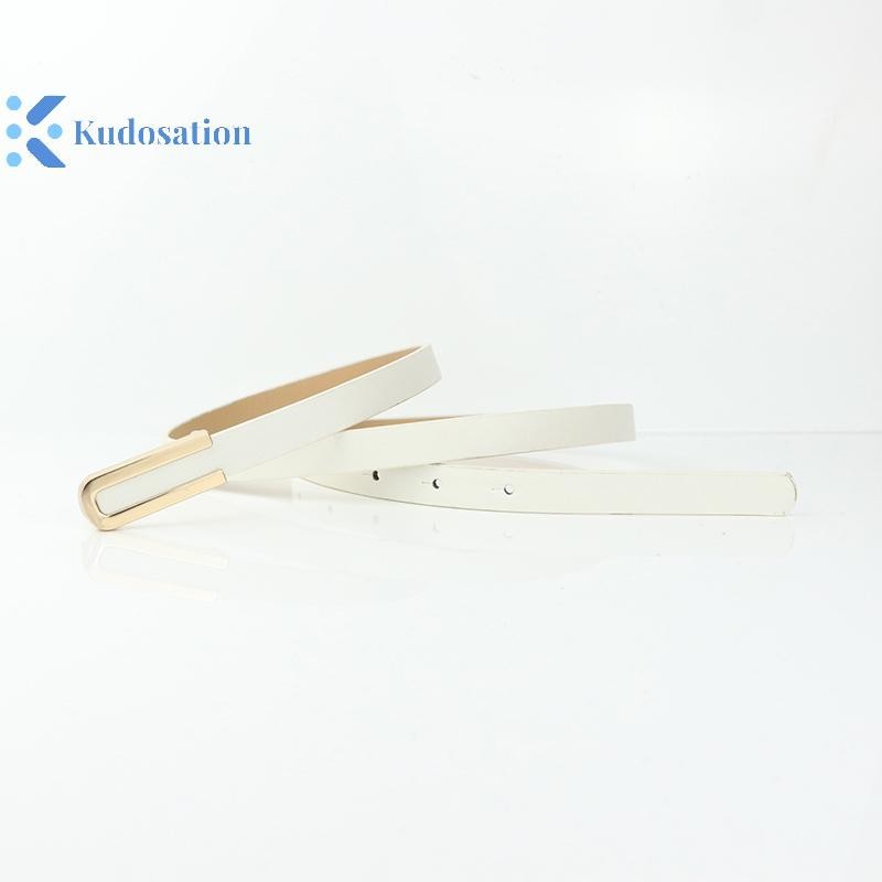 Kudosation Nữ Thắt Lưng Tối Giản Pin Khóa Da Mỏng Thắt Lưng Nữ Thắt Lưng Cho Quần Jean Váy Quần