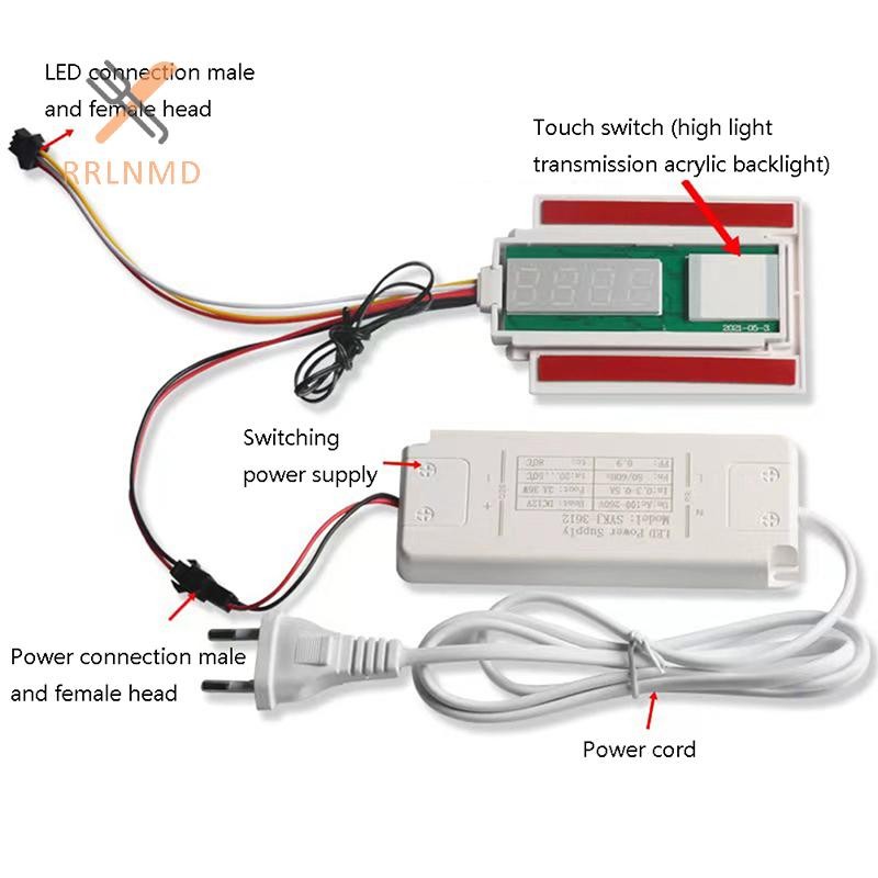 Rrlnmd Gương Đèn Cảm Biến Độ Sáng Công Tắc Đèn LED Cô Lập Công Tắc Phòng Tắm Đèn LED MỚI