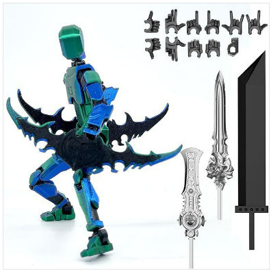 (Lắp ráp đã hoàn thành) Bộ nhân vật hành động T13, Robot hành động Titan 13 Robot in 3D 13 Nhân vật hành động Khớp, Quà tặng trang trí bàn