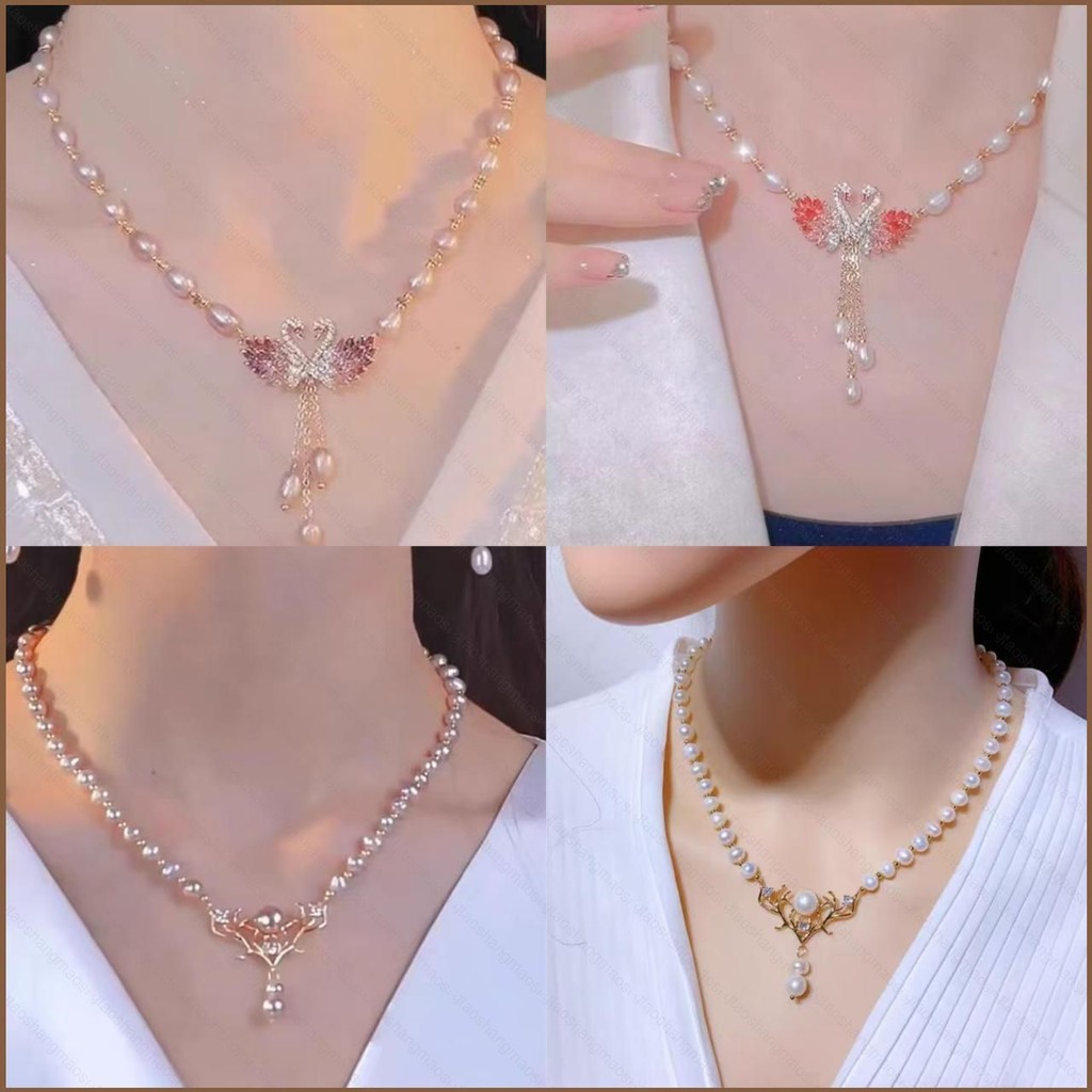 YT2 Thiết Kế Thời Trang Nhẹ Sang Trọng Không Phai Màu Vòng Cổ Ngọc Trai Đa Năng Thanh Lịch Xương Đòn Vòng Cổ Bán Chạy TY2