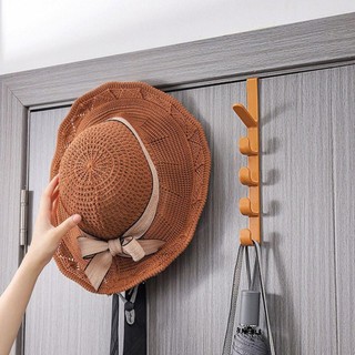 Móc áo COZYNEST, Móc treo cửa 5 móc không dấu vết, Giá treo tường bền bỉ cho túi quần áo Mũ ví
