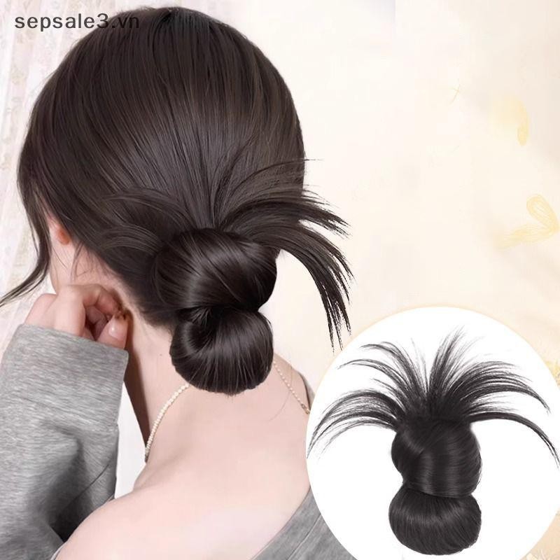 # sepsale # Women Half-tie Hair Claw Shuttlecock Lazy Meatball Cua Kẹp Tóc Giả Bắt Kẹp Phụ Kiện Tóc Đuôi Ngựa Cao.