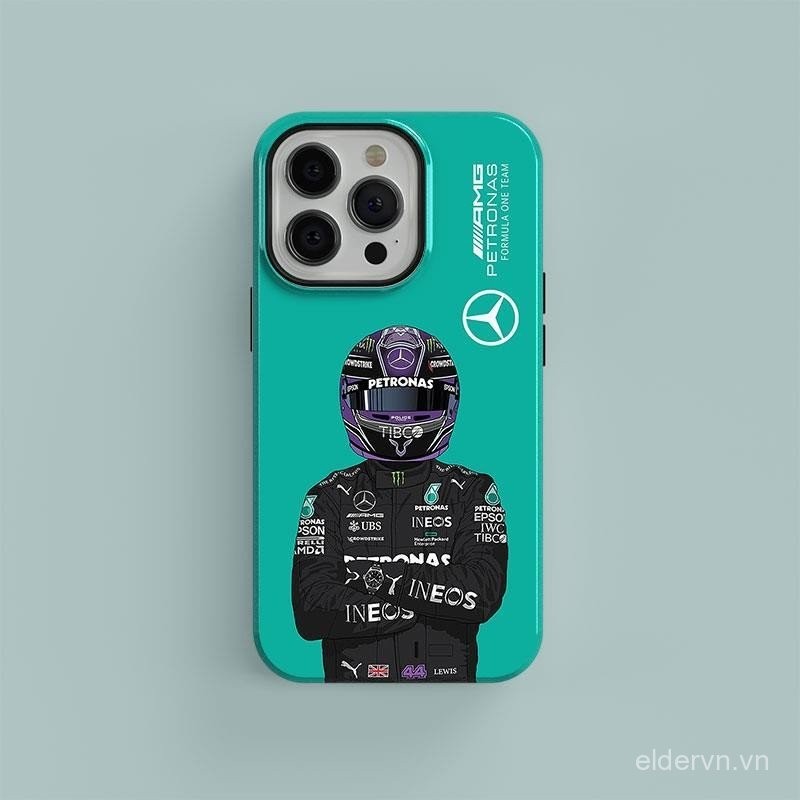 Hàng hóa kỷ niệm 44 năm Hamilton QYJS, Ốp điện thoại Hamilton tương thích với iPhone 16 15 14 13 ProMax 12 PRO 11 XSMAX XR XS X 14 15 16 PLUS, 2 trong 1, Ốp cứng ROTS