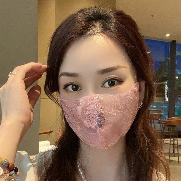Mặt nạ chống nắng 3D hai lớp lưới thêu jacquard mới mùa hè, giá trị cao, thân thiện với da, thoáng khí, có thể giặt được 5YGP