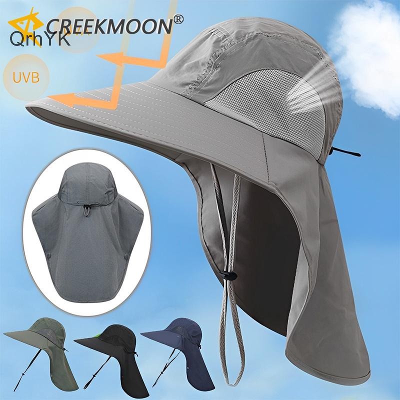 Nhà máy thời trang Mũ chống nắng vành rộng dành cho nam có thể tái tạo, có thể điều chỉnh và chống thấm nước có lưới dệt, thích hợp để đi bộ đường dài và cắm trại QrhYK