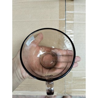 Cốc thủy tinh màu hổ phách 480ml ly uống nước đẹp sang trọng dung tích lớn
