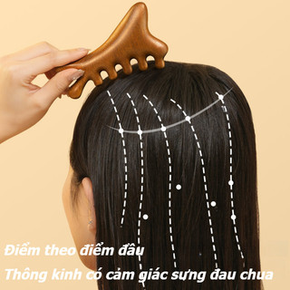 Lược Massage Gỗ Đàn Hương Đa Năng, Giảm Căng Thẳng, Cải Thiện Sức Khỏe, Quà Tặng Cho Nam Nữ