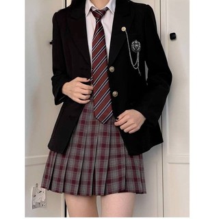 Bộ đồ nam DK mới Bộ áo khoác đồng phục Áo khoác sinh viên phong cách đại học Nhật Bản Blazer