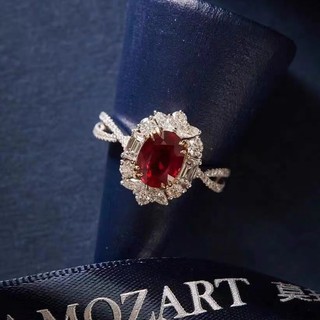 Nhẫn Bạc nữ Giả Moissanite 3 Karat Đá Quý Máu Đỏ Kim Cương Lớn Có Thể Điều Chỉnh Nhẫn Nữ Thiết Kế Sang Trọng Vàng Trắng Nhẫn Cưới Đính Hôn Và Cầu Hôn