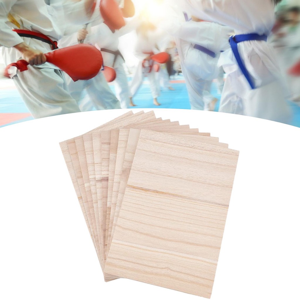 10 Miếng Taekwondo Breaking Board Gỗ Cho Trẻ Em Người Lớn Đấm Phụ Kiện