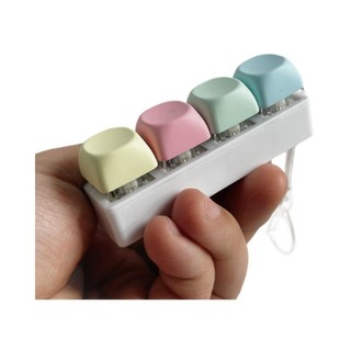 Móc khóa Fidget METALWRK, Bàn phím ngón tay giảm căng thẳng 4 / 9 phím, Nút chìa khóa thư giãn Keycap Vượt qua thời gian Đồ chơi giải nén dành cho người lớn