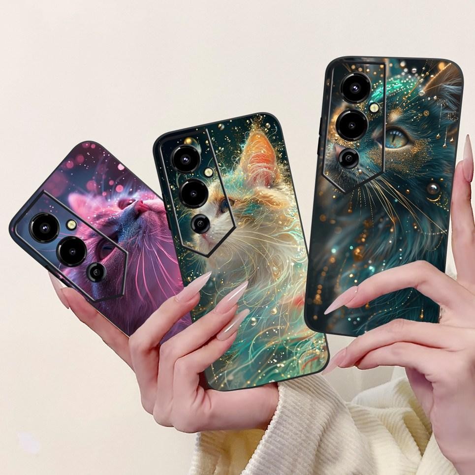 Ốp Điện Thoại Họa Tiết Rồng Sư Tử Cho Tecno Pova 4 Pova4 Pro 4G Ốp Lưng Hoạt Hình Mềm Mờ Silicon Shlle Cho Pova 4Pro